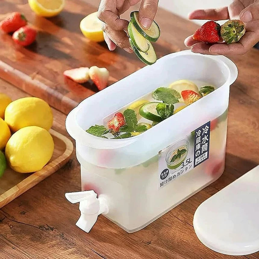 موزع المشروبات الباردة والساخنة مع صنبور بسعة 3.5 لتر