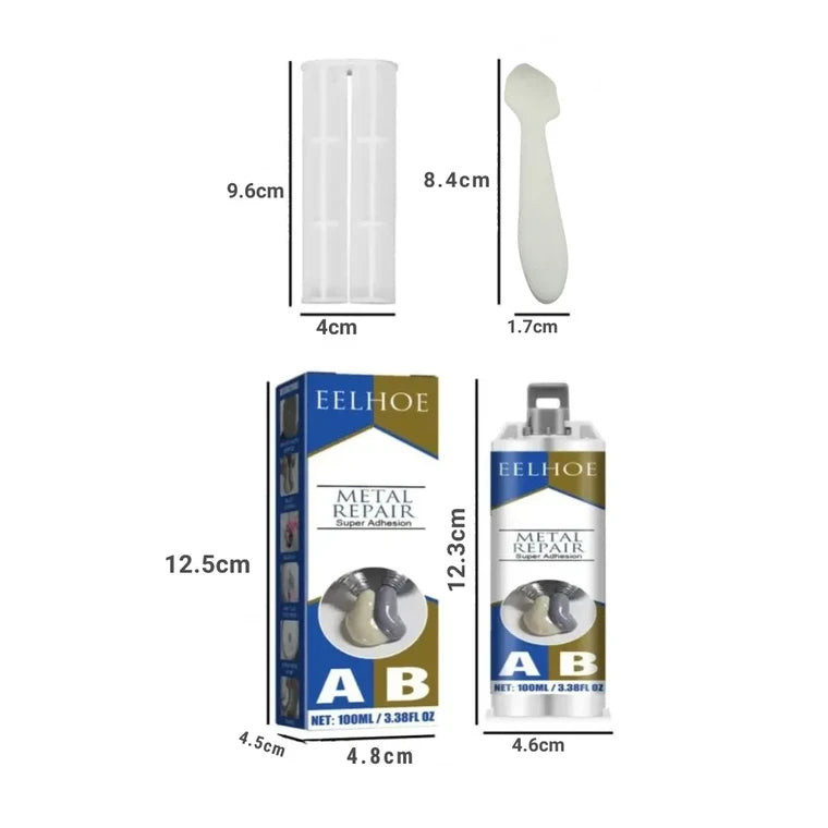 معجون لاصق مزدوج لإصلاح شقوق وثقوب المعادن (50 غرام)