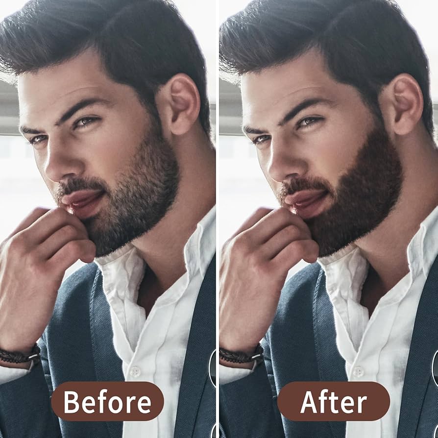 قلم تحديد اللحية للرجال أسود مع فرشاة