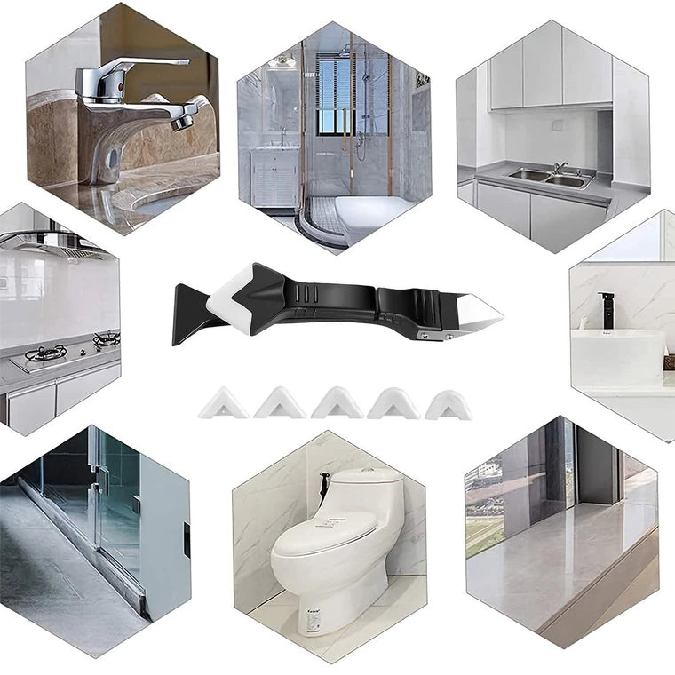 أداة ختم وكشط الغراء العنيد برؤوس سيليكونية متعددة