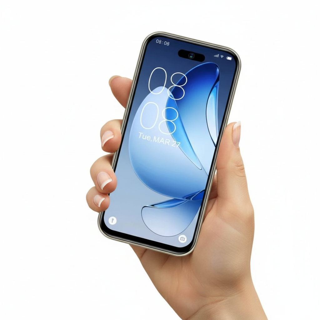 جهاز صغير ميني شبيه الايفون 17 برو ماكس لون اسود