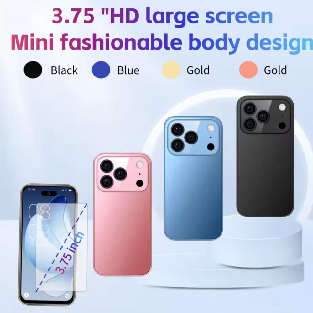 جهاز صغير ميني شبيه الايفون 17 برو ماكس لون اسود