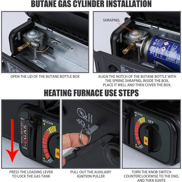 مدفأة غاز محمولة للتخييم من YANCHUAN YC-808B
