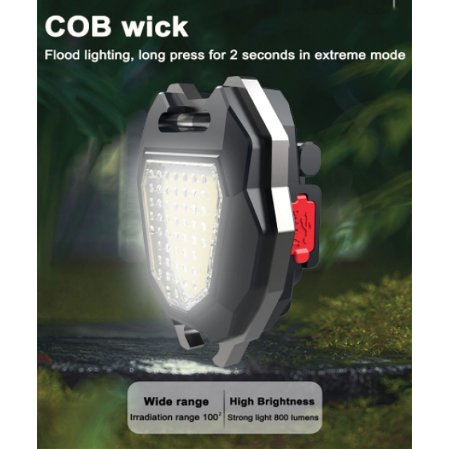 n المحمولة سلسلة المفاتيح LED ضوء COB مصباح يدوي مع ولاعة Cigerate