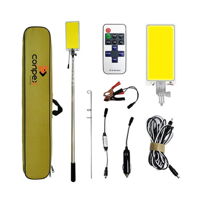 مصباح تخييم LED من Conpex، ضوء خارجي مع حامل ثلاثي تلسكوبي