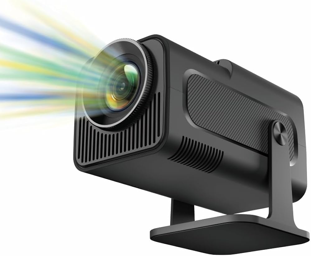 جهاز عرض صغير 150 بوصة،4K  متوافق مع HDMI وUSB وعصا التلفزيون والمحمول والهاتف