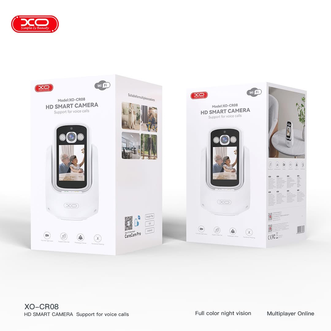 كاميرا XO-CR08 200W Pixel AI الذكية لإجراء مكالمات الفيديو في اتجاهين (2.4G + Bluetooth مع الإنترنت)