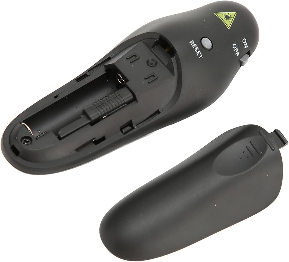Presentation Clicker Wireless Presenter، جهاز عرض لاسلكي بتردد 2.4 جيجاهرتز مع مسافة تحكم عن بعد 15 مترًا، يعمل مع Powerpointer على أنظمة Windows/MAC