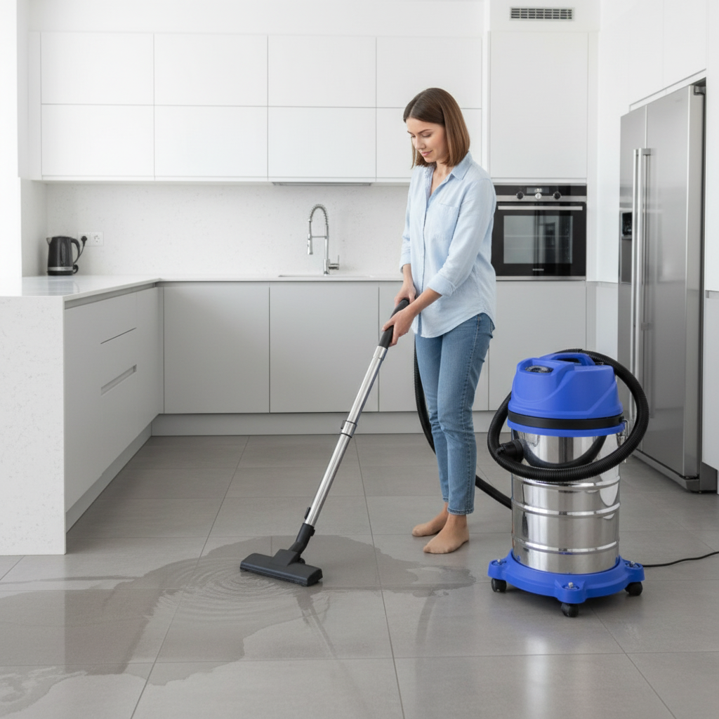 مكنسة سحب الغبار والماي تعمل على الكهرباء
قوتها 3500واط