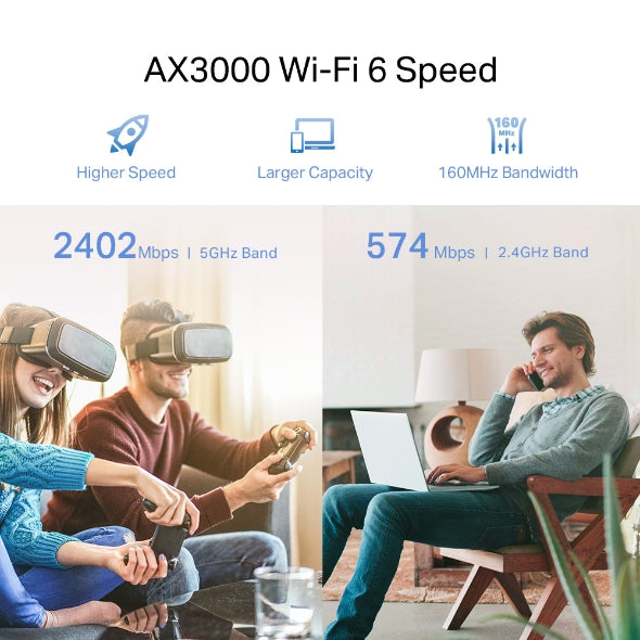 موسع نطاق واي فاي AX3000 Mesh WiFi 6
