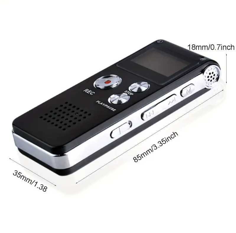 MP3 مسجل صوت رقمي بسعة 8 جيجابايت مع مشغل