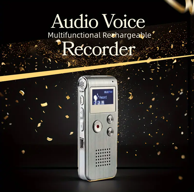 MP3 مسجل صوت رقمي بسعة 8 جيجابايت مع مشغل