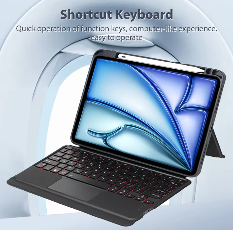 كفر حافظة لوحة المفاتيح السحرية   iPad  11 12 13 لجهاز  2025 iPad  غطاء