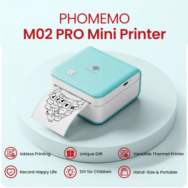 Phomemo M02 PRO Bluetooth Mini Printer white
