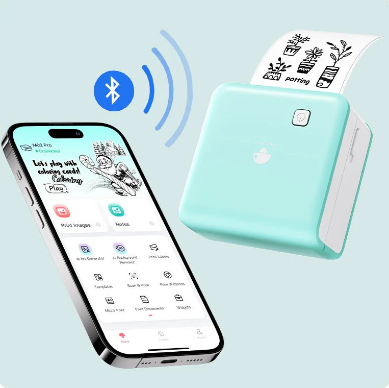 Phomemo M02 PRO Bluetooth Mini Printer white