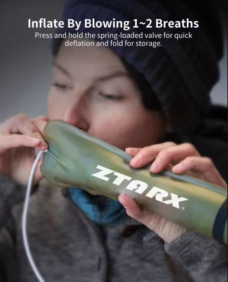 LED يعمل بالطاقة الشمسية من Ztarx،  بطارية مدمجة، قابل للنفخ، مقاوم للماء IP66،  مصباح أنبوبي، مغناطيسي