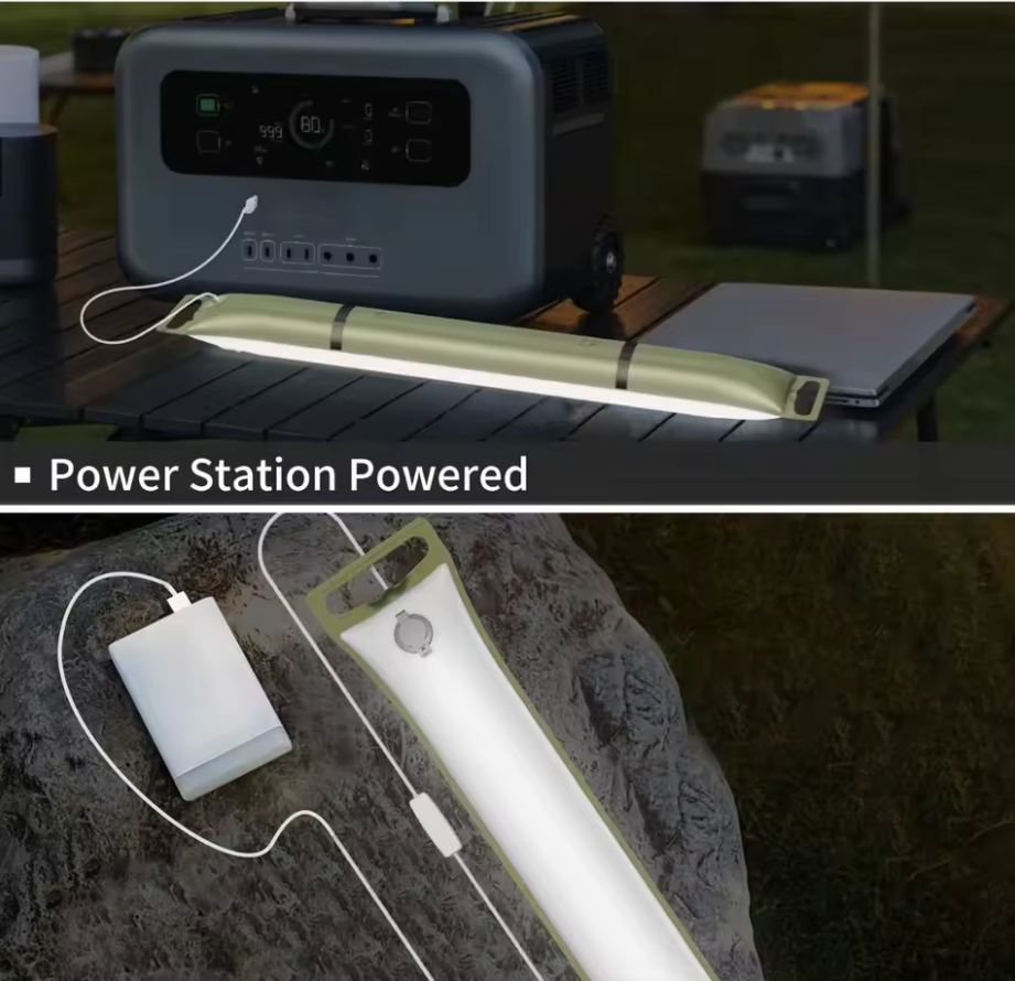 LED يعمل بالطاقة الشمسية من Ztarx،  بطارية مدمجة، قابل للنفخ، مقاوم للماء IP66،  مصباح أنبوبي، مغناطيسي