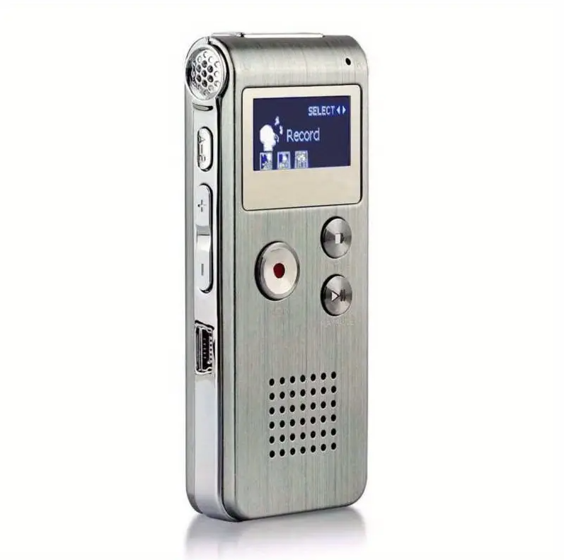 MP3 مسجل صوت رقمي بسعة 8 جيجابايت مع مشغل