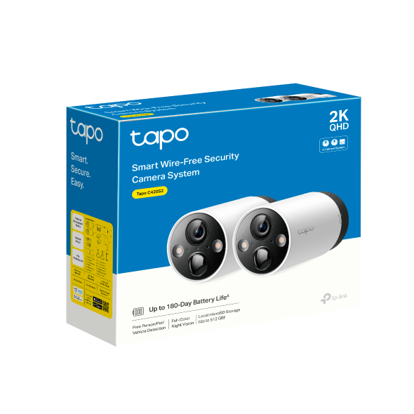 نظام كاميرا أمان ذكي لاسلكي، نظام مكون من كاميرتين TAPO