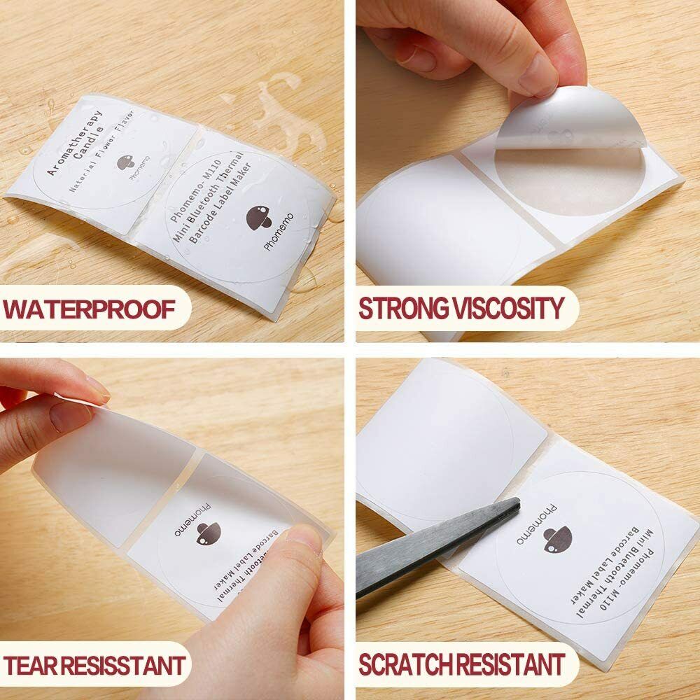 Phomemo Printer Labels 50x50mm/140Pcs/Round/White