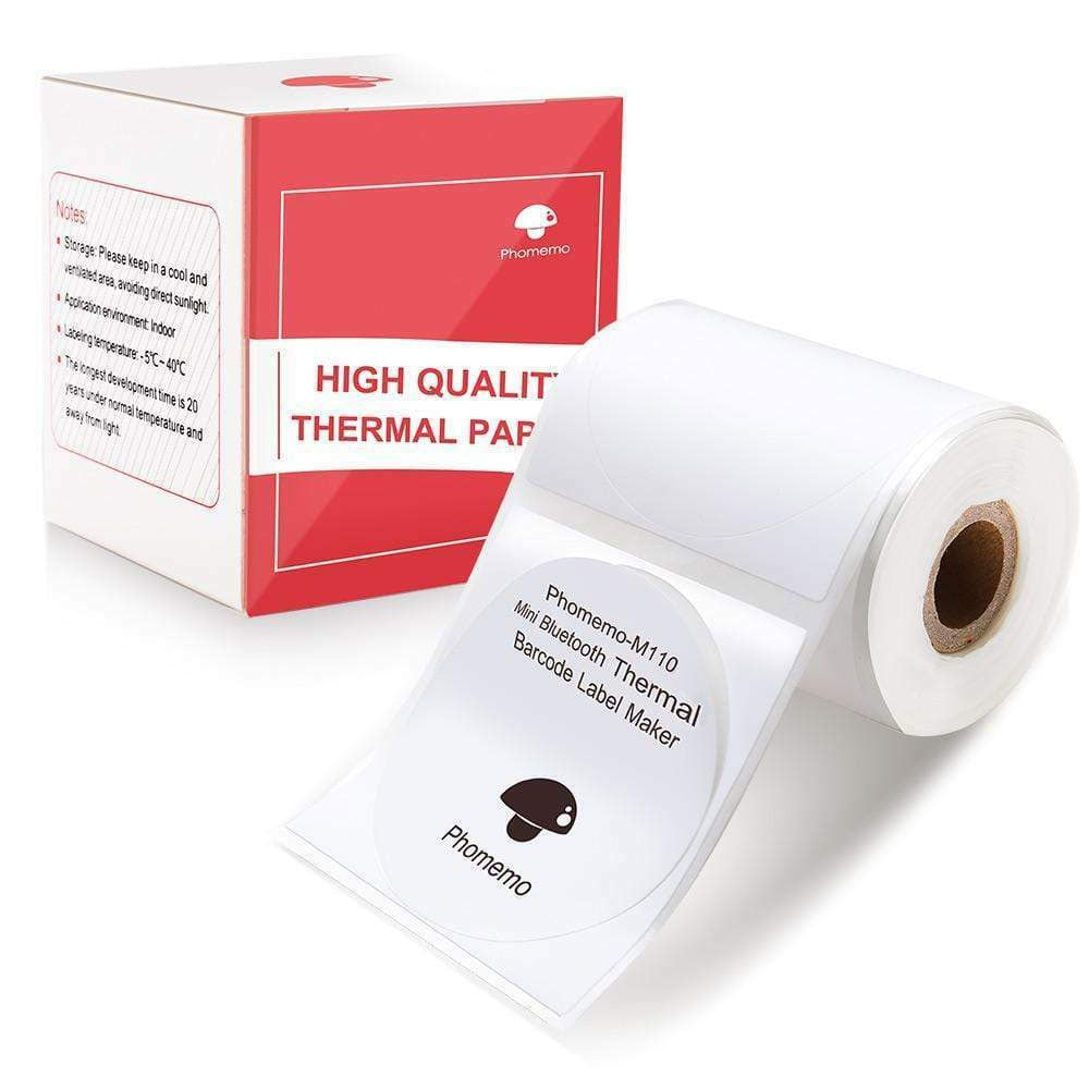 Phomemo Printer Labels 50x50mm/140Pcs/Round/White