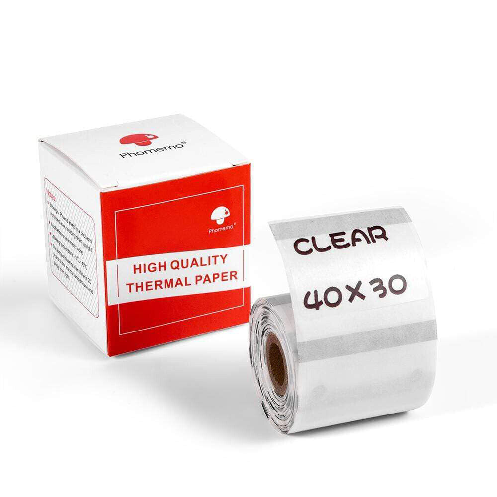 Phomemo Printer Labels 40x30mm/230Pcs Transparent