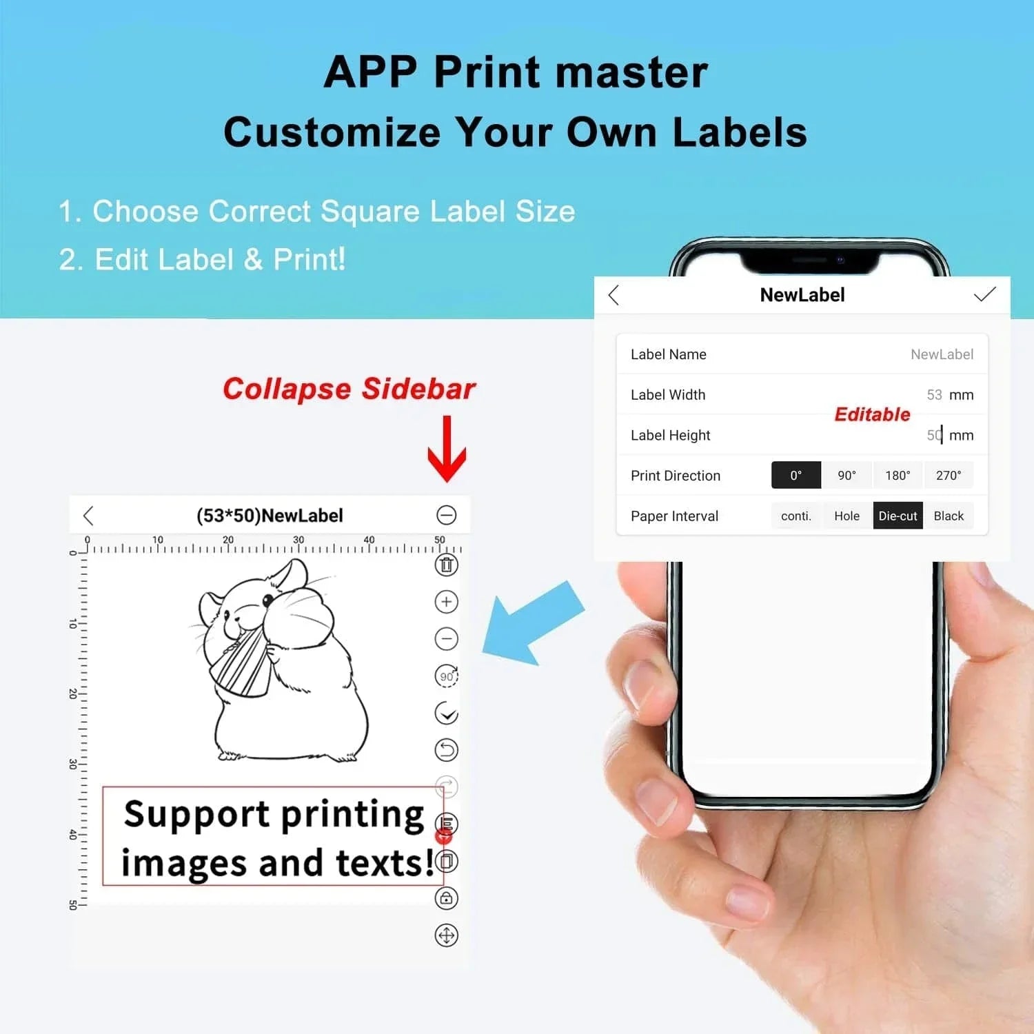 Phomemo Printer Labels 40x60mm/130Pcs Transparent